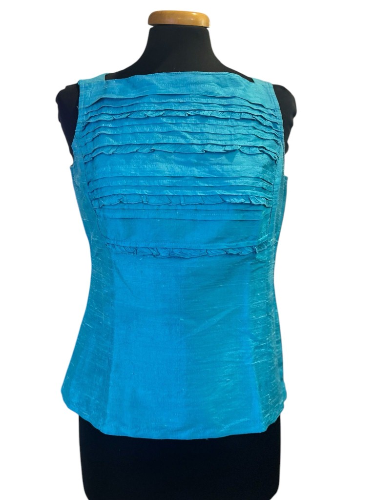 CANNOTTIERA IN SETA TURCHESE BY NARA CAMICIE TG S