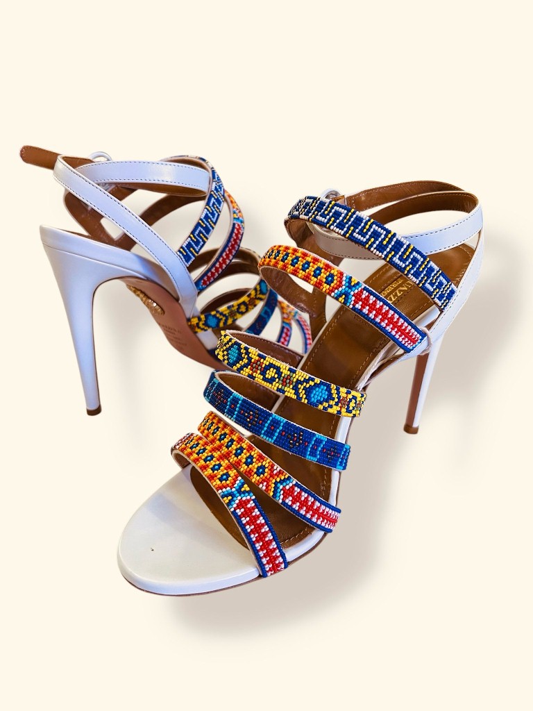DECOLLETE DECORAZIONE PERLINE BY AQUAZZURA N.38